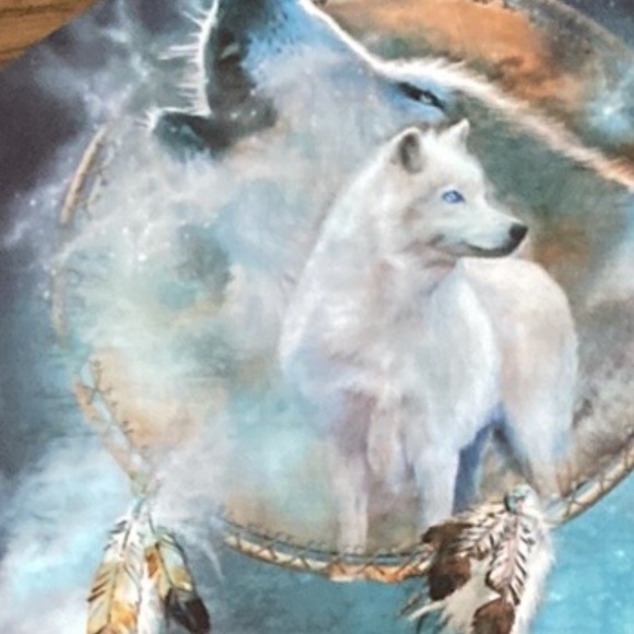 NWT Dream Catcher Big Size Round in Black Velvet CircleFeathers Beads - Picture 9 of 9